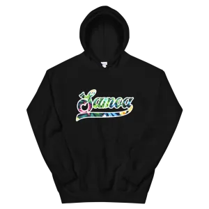 Samoa 685 - Floral Jersey with White Border (front/back) *ADULT HOODIE*