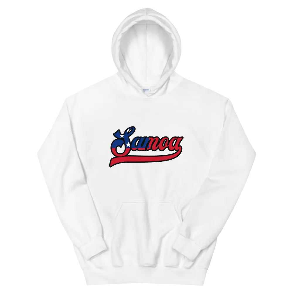 Samoa Script ~ Flag with Black Border *ADULT HOODIE*