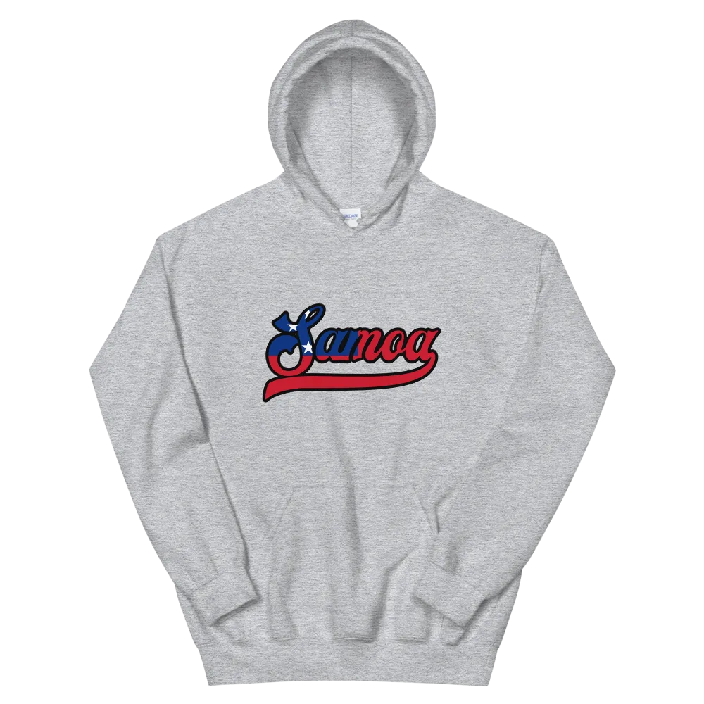 Samoa Script ~ Flag with Black Border *ADULT HOODIE*