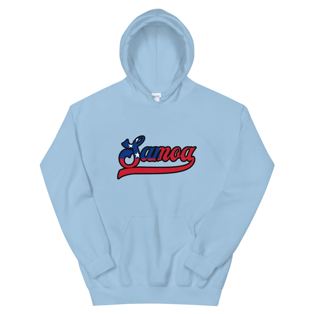 Samoa Script ~ Flag with Black Border *ADULT HOODIE*