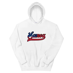Samoa Script ~ Flag with Black Border *ADULT HOODIE*