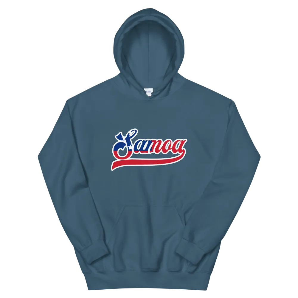 Samoa Script ~ Flag with White Border *ADULT HOODIE*