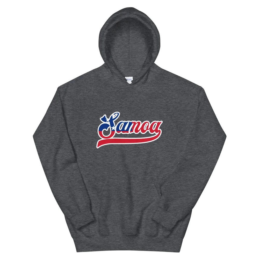 Samoa Script ~ Flag with White Border *ADULT HOODIE*