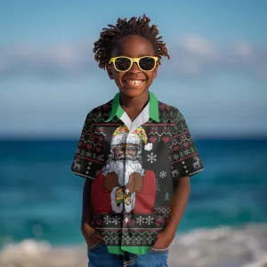 Santa Claus African Christmas Kid Hawaiian Shirt Traditional Costume DT03
