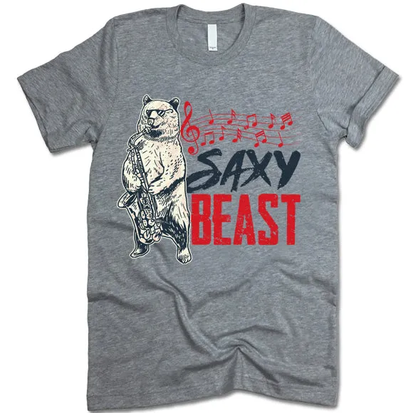 Saxy Beast Saxophone T Shirt