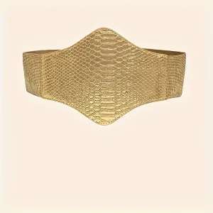 Sequined Wide Belt Elastic Waist Fashionable