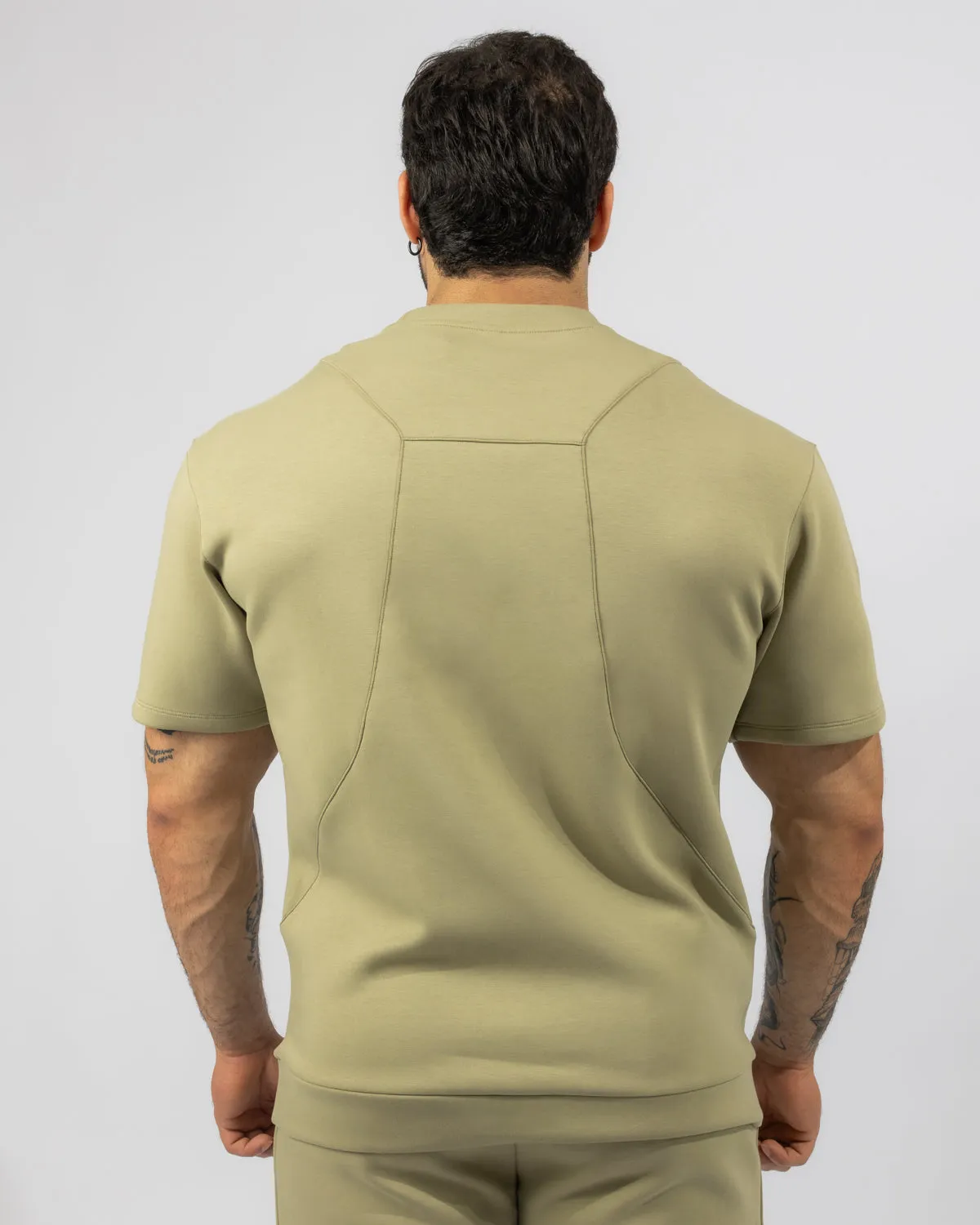 Shield Men Half Sleeve Pullover - Light Green