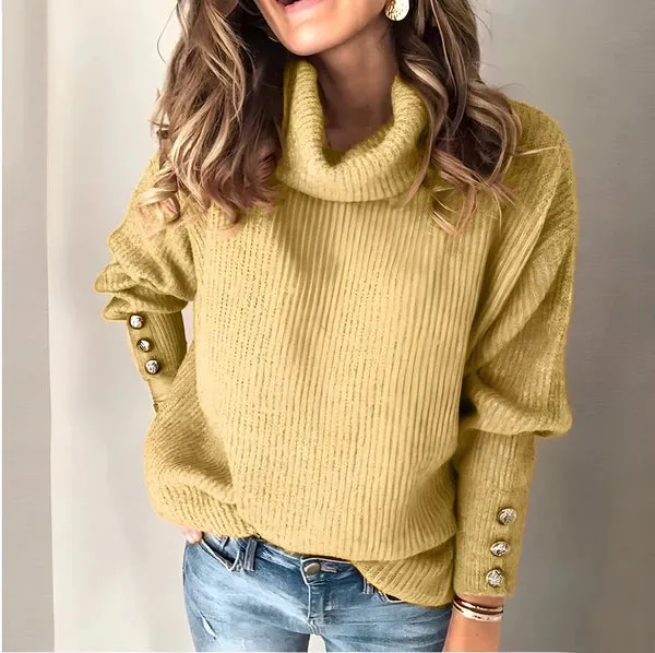Shirleen - elegant women's turtleneck with stylish details