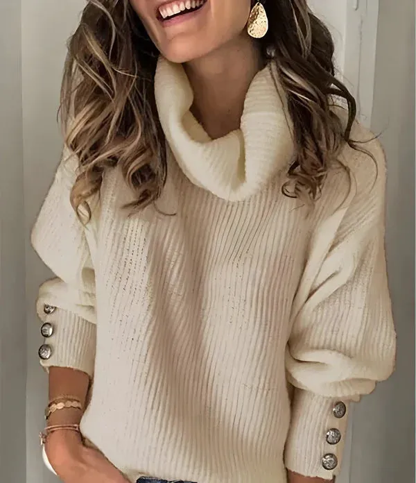 Shirleen - elegant women's turtleneck with stylish details