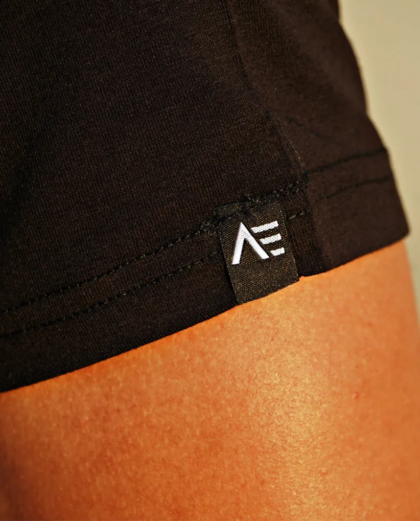 SIDE PANEL TEE - BLACK