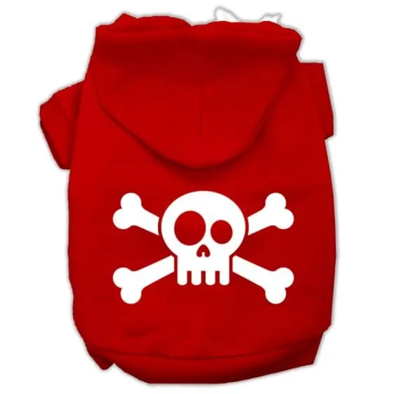 Skull Crossbones Print Dog Hoodie 9 Colors