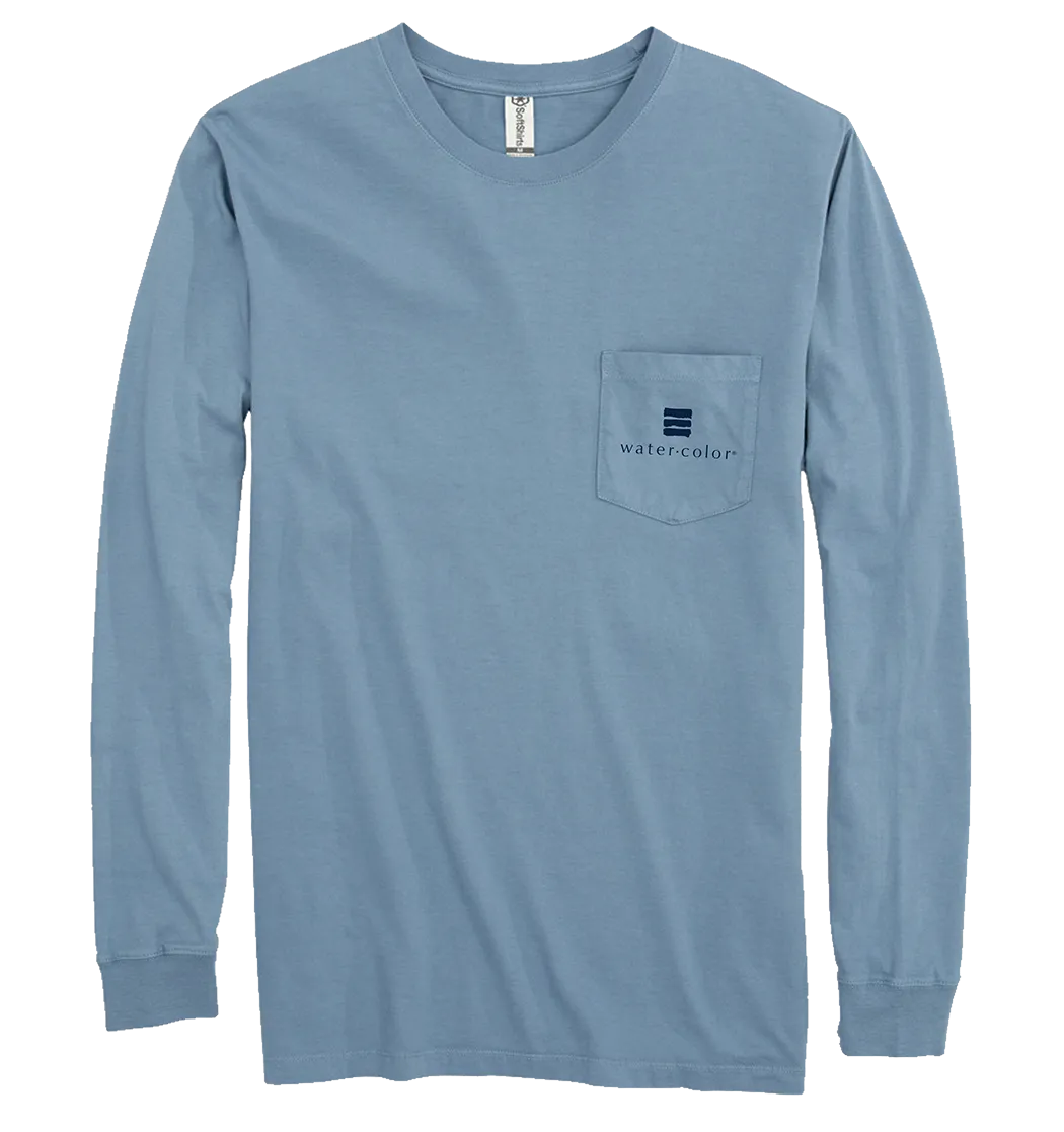 Slate Unisex LS Pocket Tee