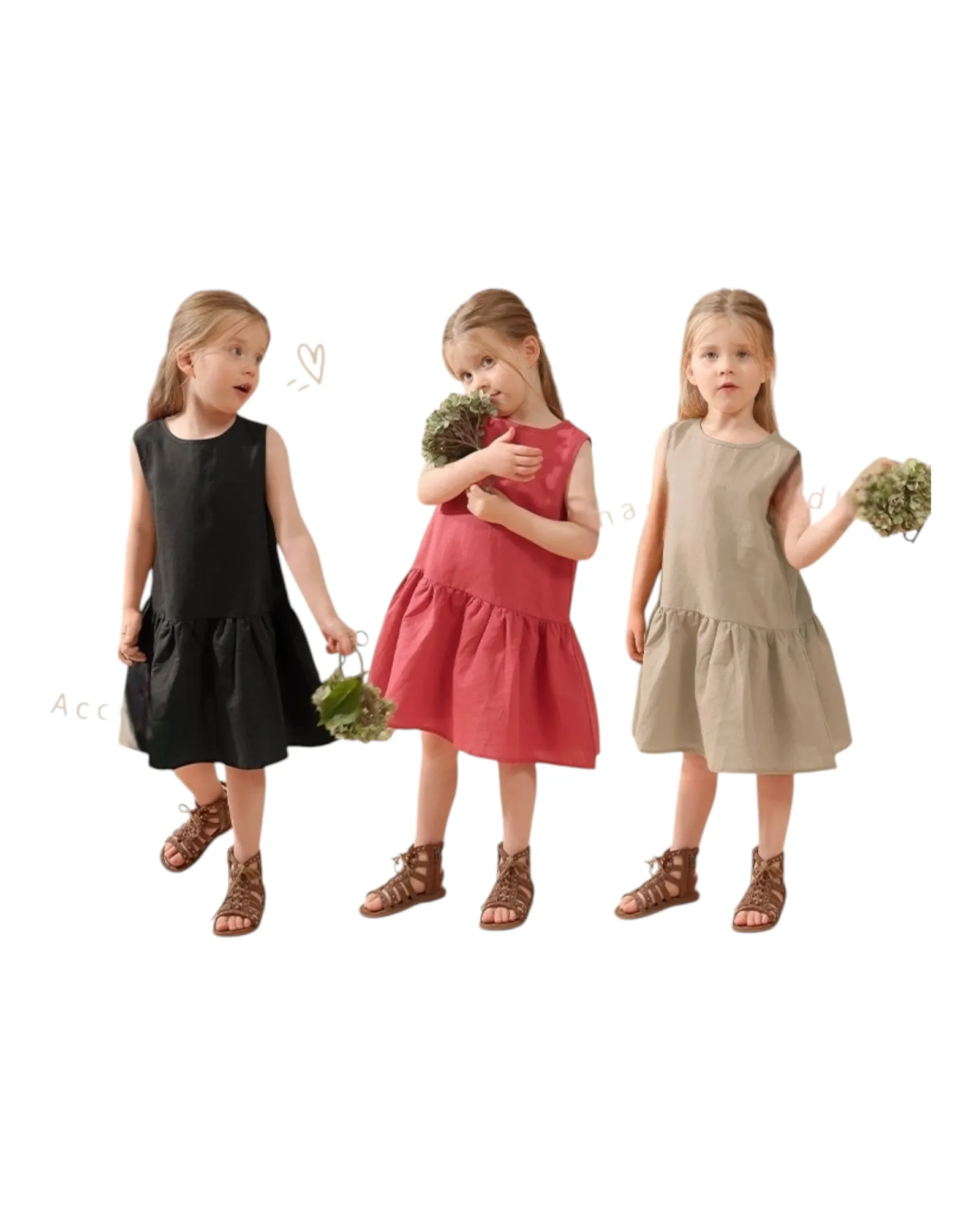 Sleeveless Girls Summer Dress