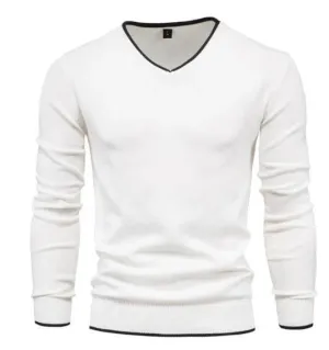 Slim-fitting V-neck Sterling sweater