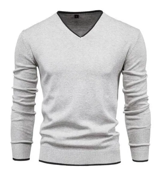 Slim-fitting V-neck Sterling sweater