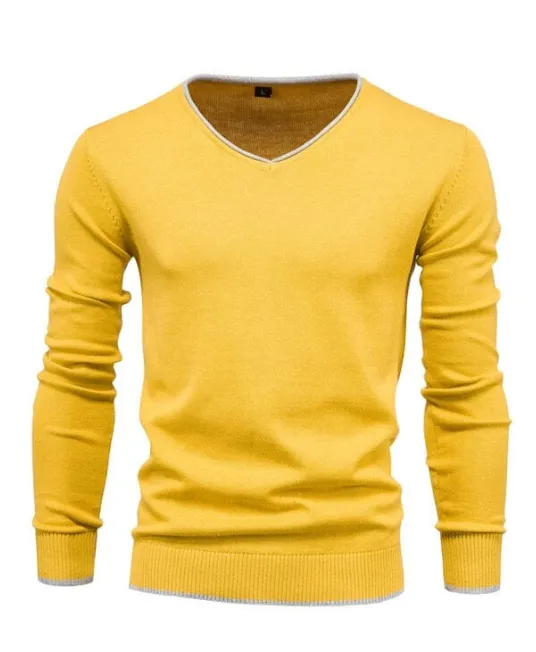 Slim-fitting V-neck Sterling sweater