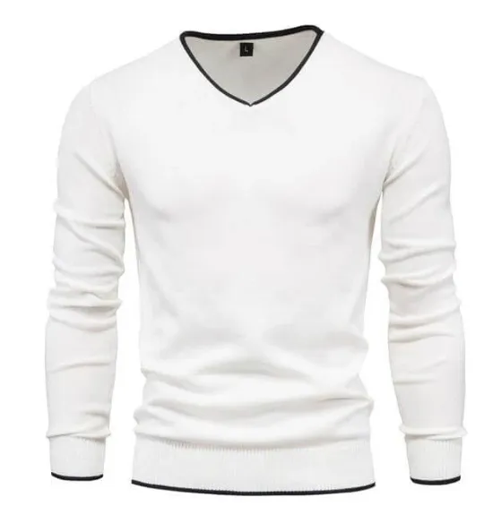 Slim-fitting V-neck Sterling sweater