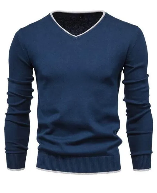 Slim-fitting V-neck Sterling sweater