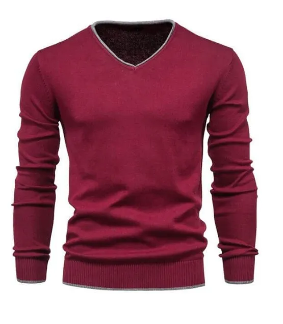 Slim-fitting V-neck Sterling sweater