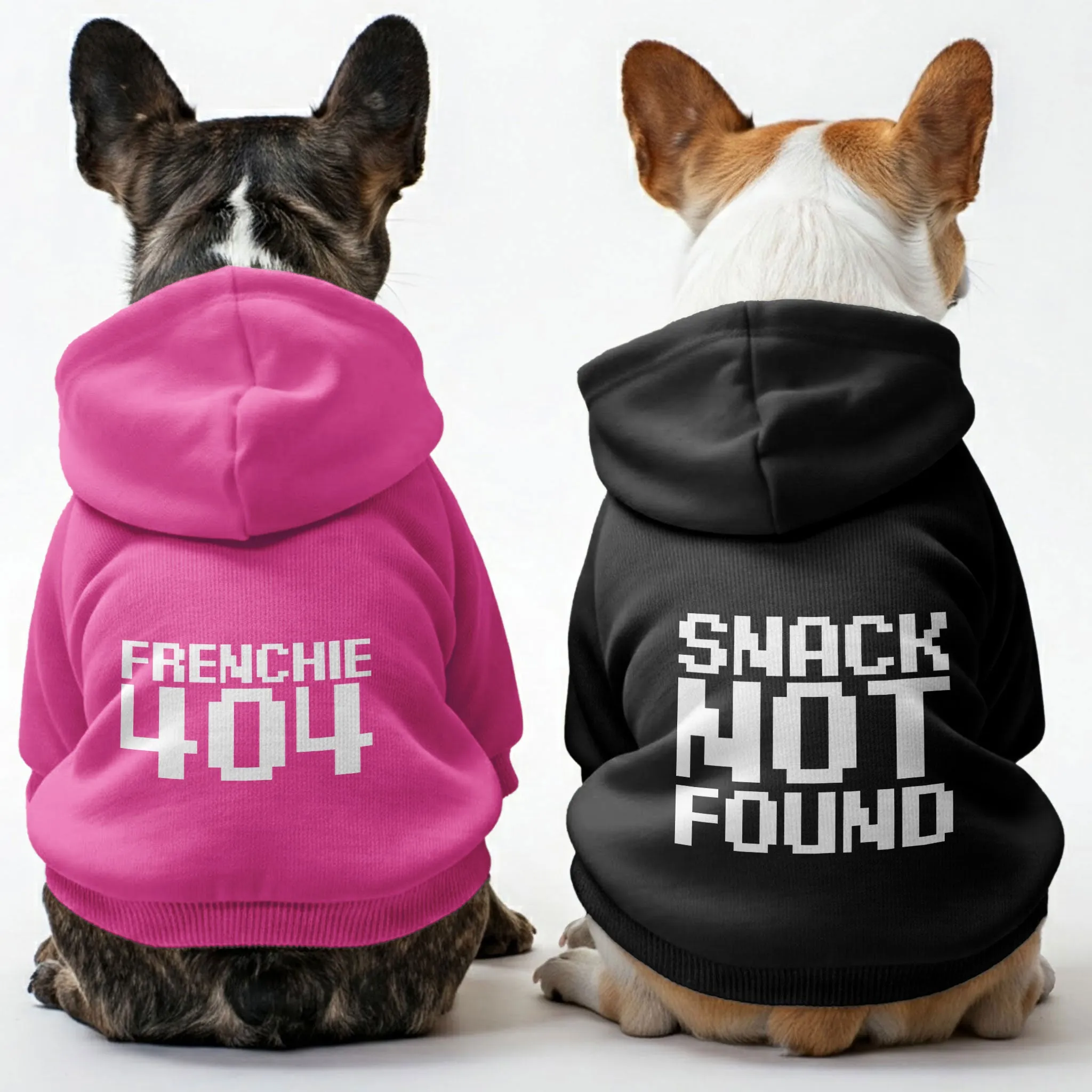Snack Not Found and Frenchie 404 - Matching French Bulldog Hoodies – Stylish, Cozy & Personalized!
