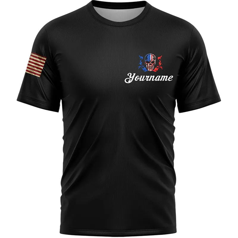 Sorry If My Patriotism Offends You Trust Me Your Lack Of Spine Offends Me More Custom Black American Patriot Name T-Shirt