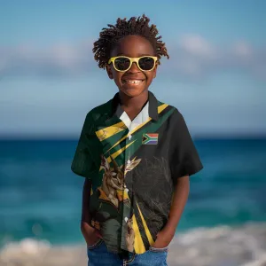South Africa Bokke Personalised Kid Hawaiian Shirt Mascot Dynamic LT7