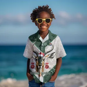 South Africa Springboks Christmas Kid Hawaiian Shirt Bokke Santa - Geseende Kersfees LT14