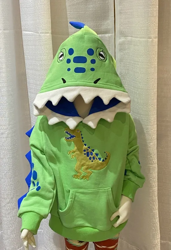 Spiky Dino Toddler and Kids 3D Hoodie