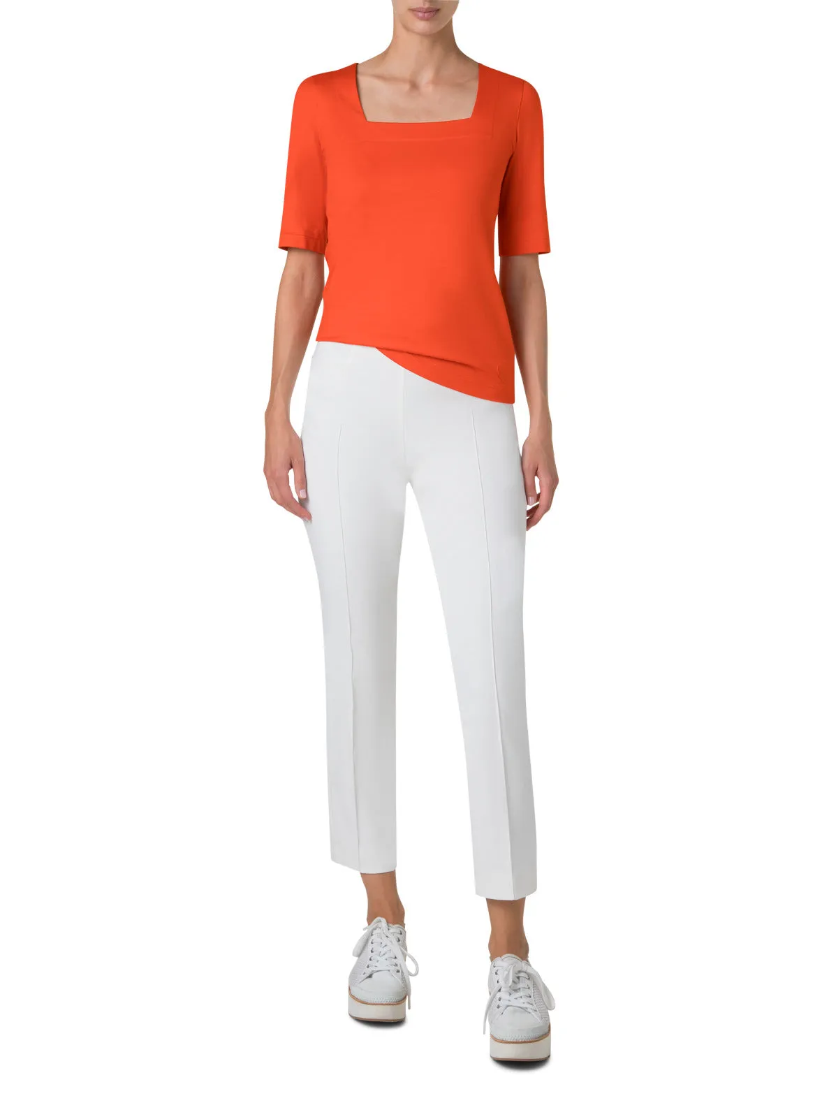 Square Neck T-Shirt in Modal