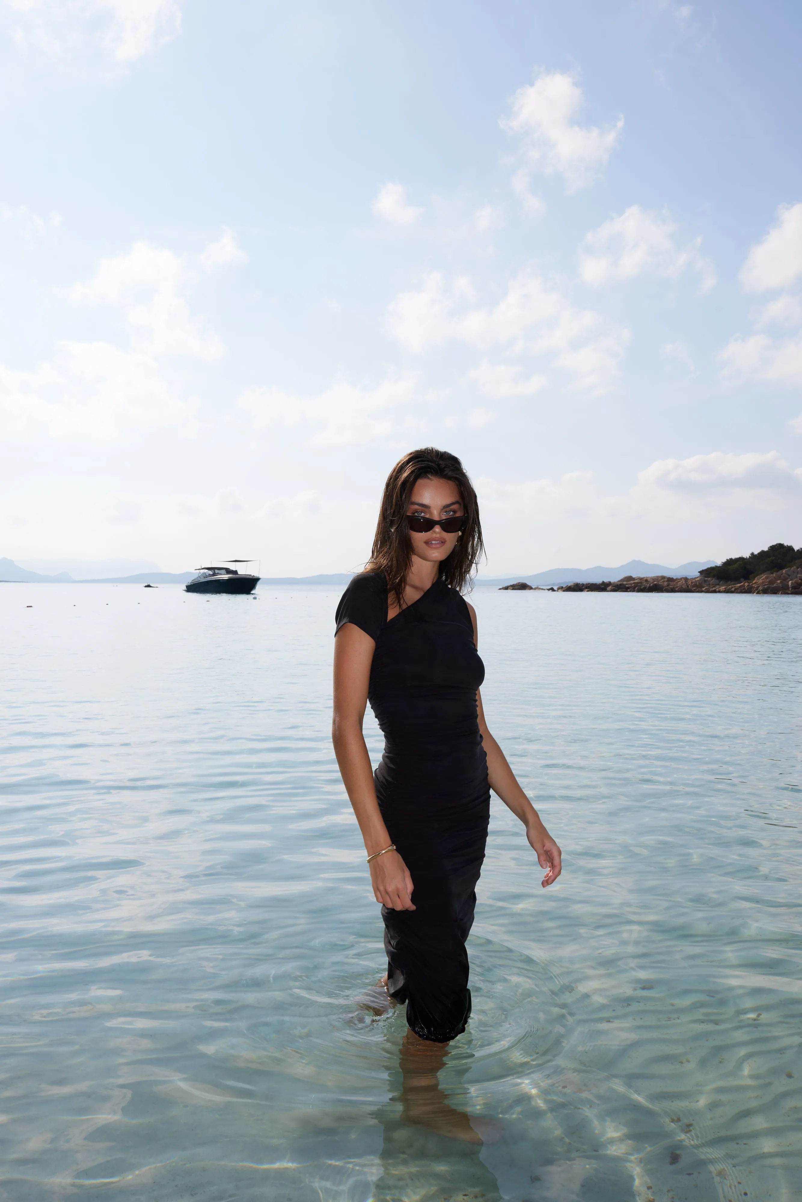 Stasera Midi Dress - Light Black
