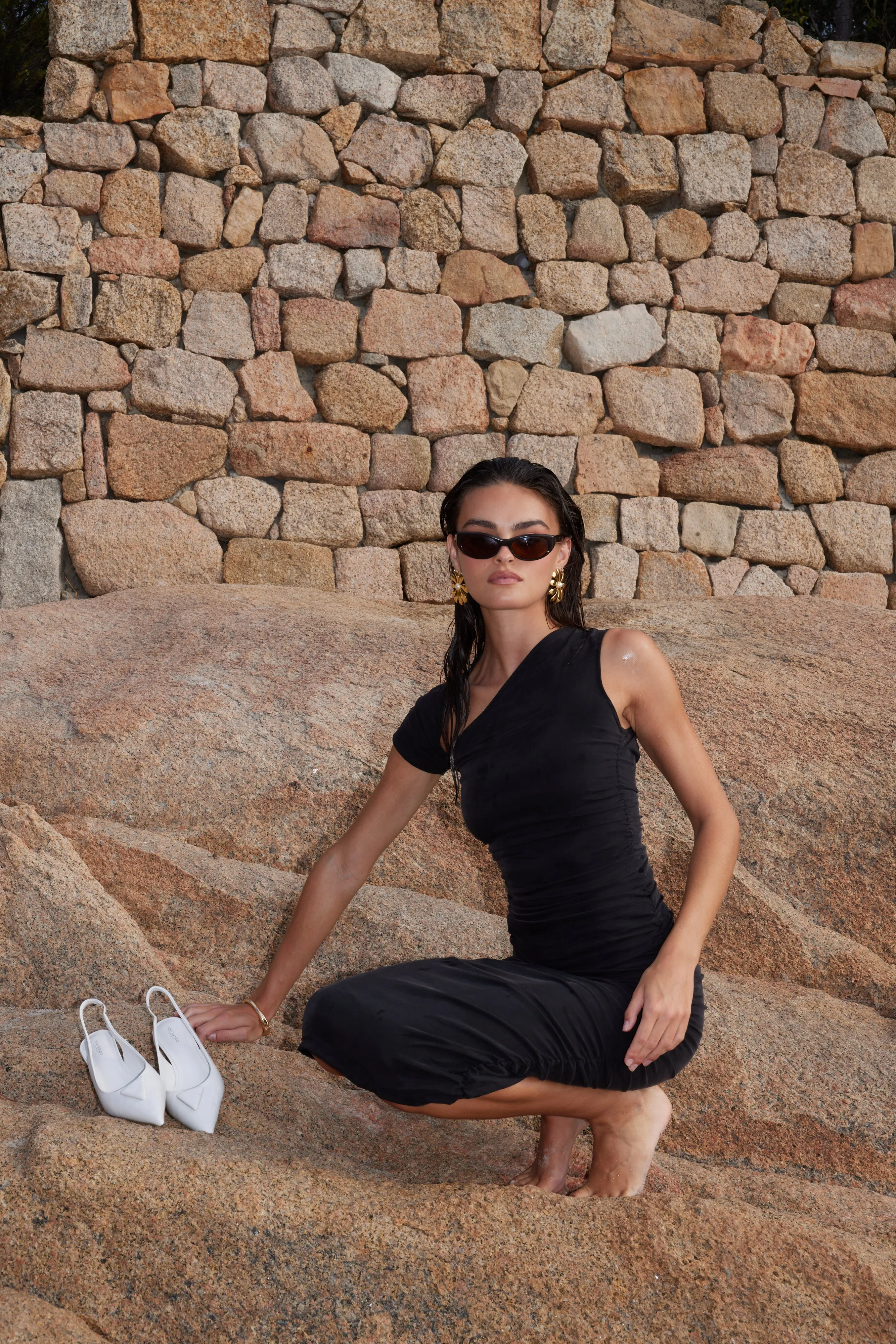 Stasera Midi Dress - Light Black
