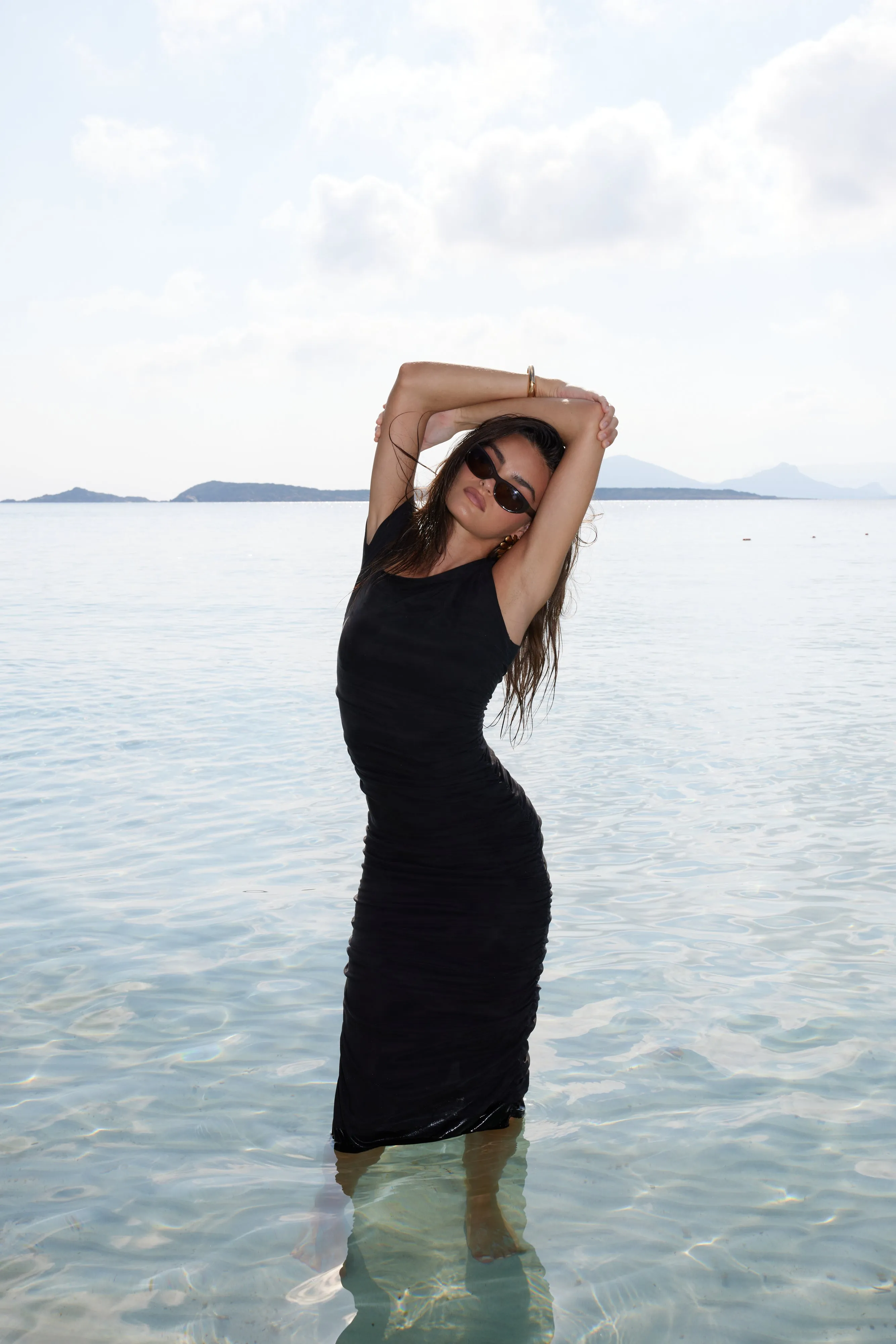 Stasera Midi Dress - Light Black