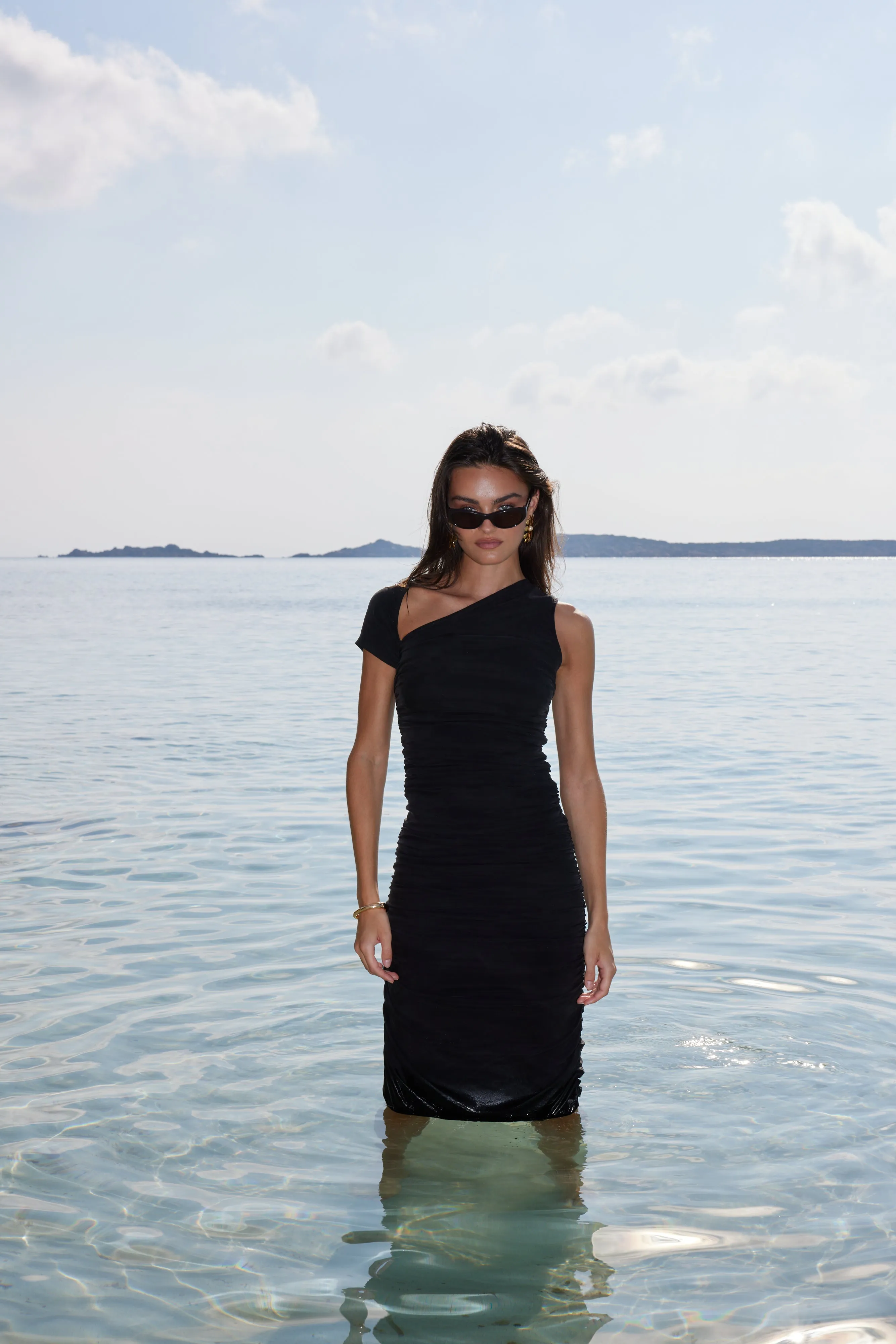Stasera Midi Dress - Light Black