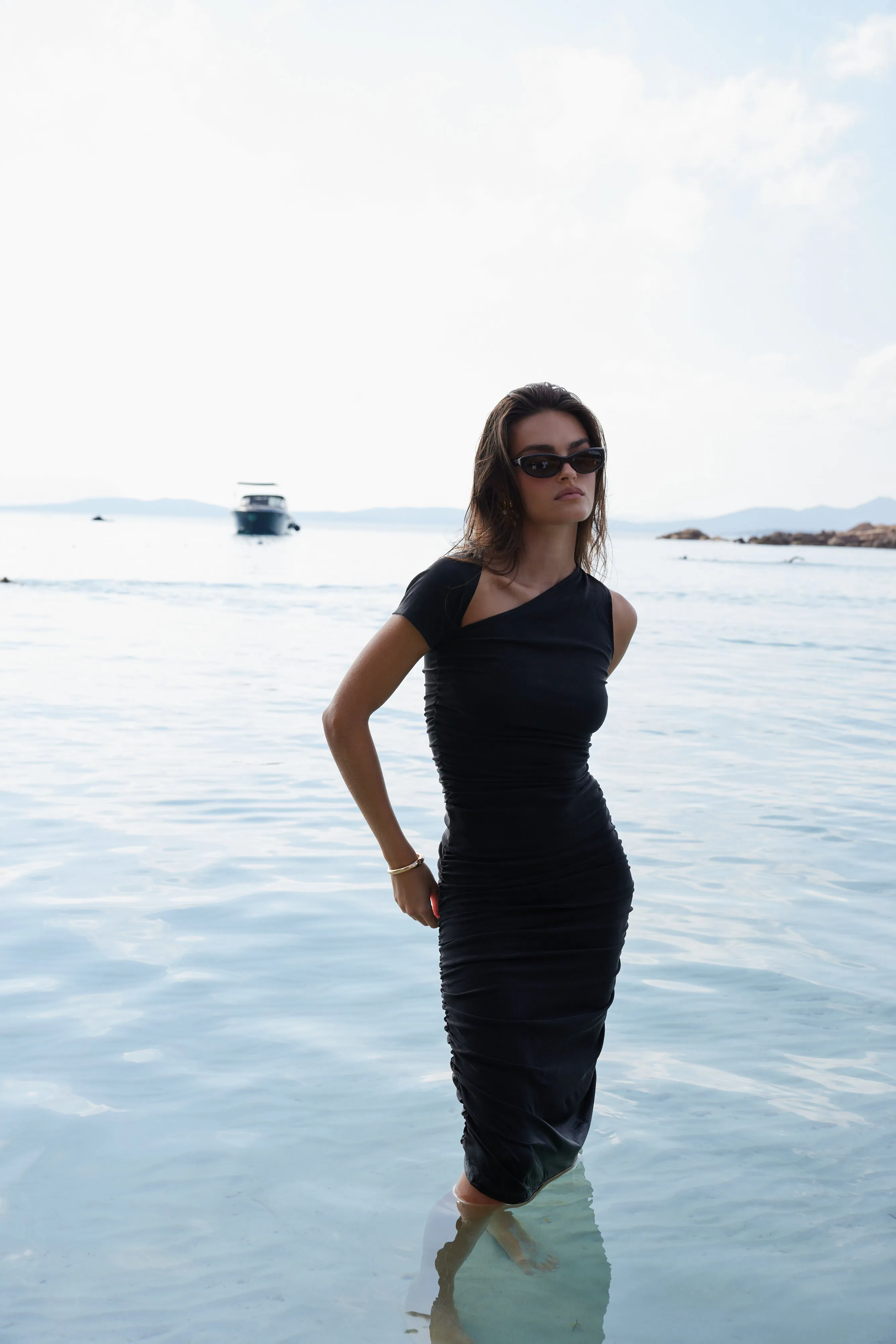 Stasera Midi Dress - Light Black