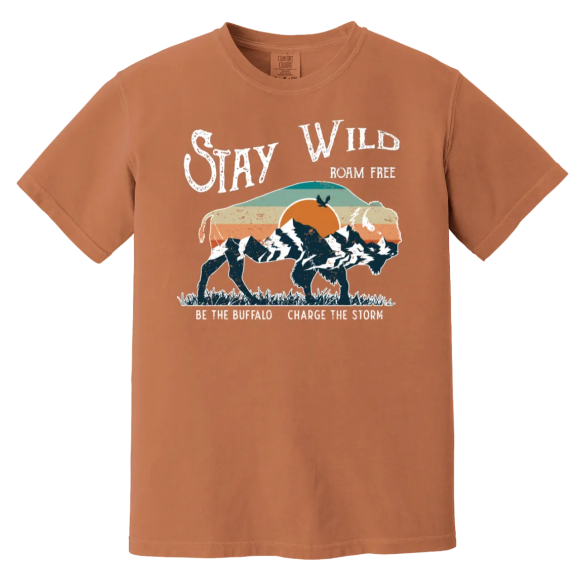 Stay Wild Bison Comfort Colors Tee – Embrace Your Wild Side