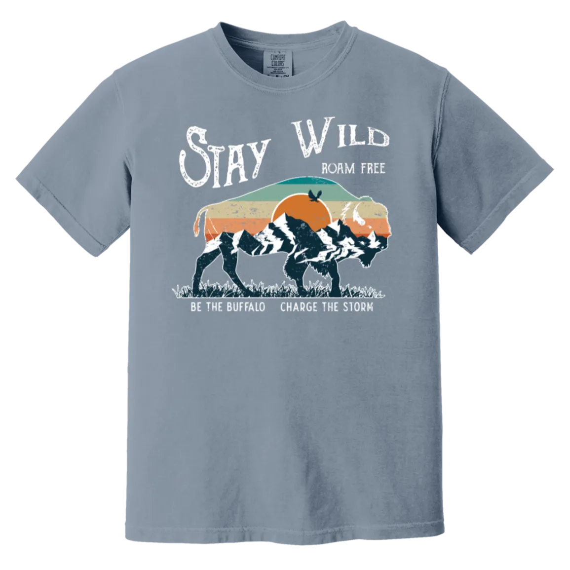 Stay Wild Bison Comfort Colors Tee – Embrace Your Wild Side