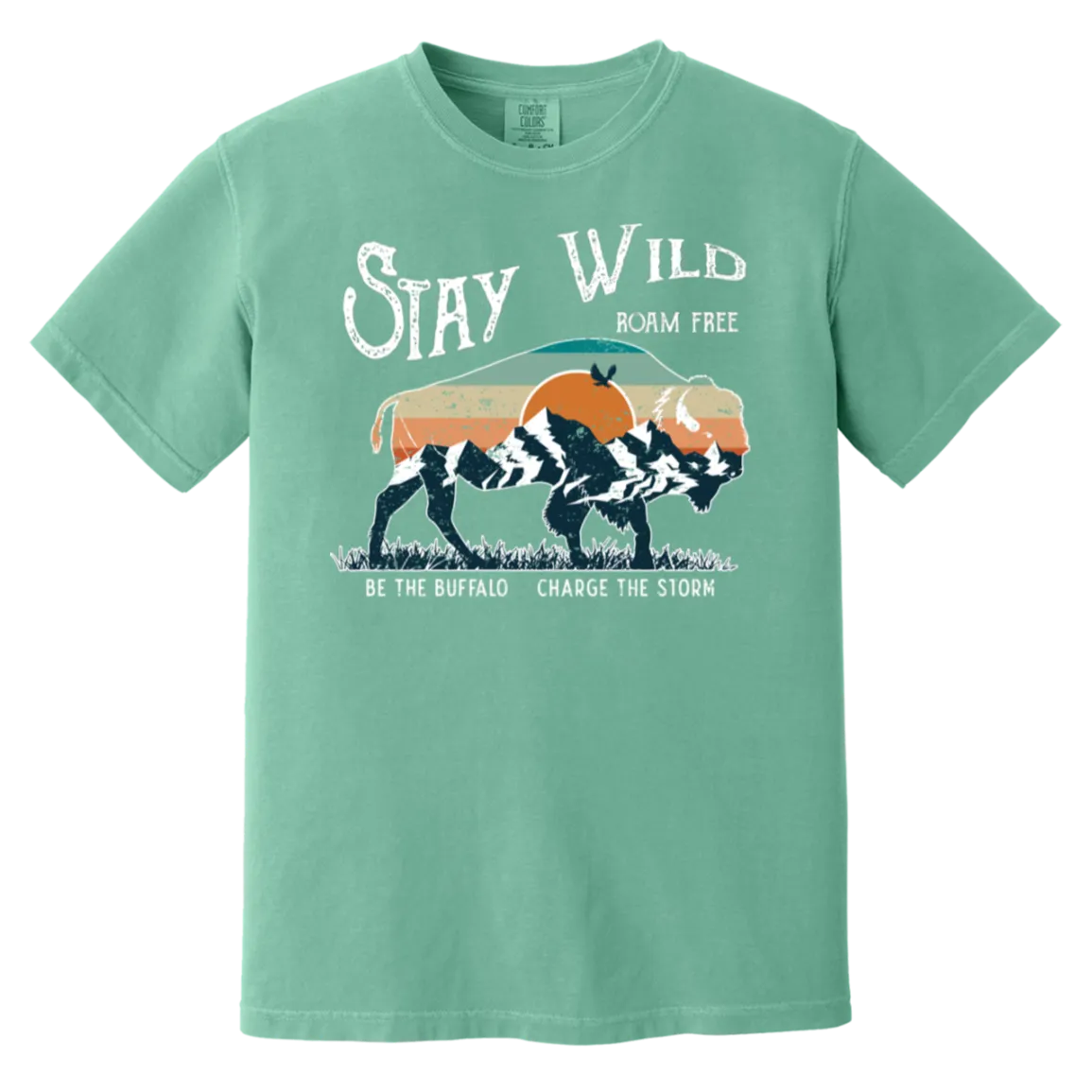 Stay Wild Bison Comfort Colors Tee – Embrace Your Wild Side