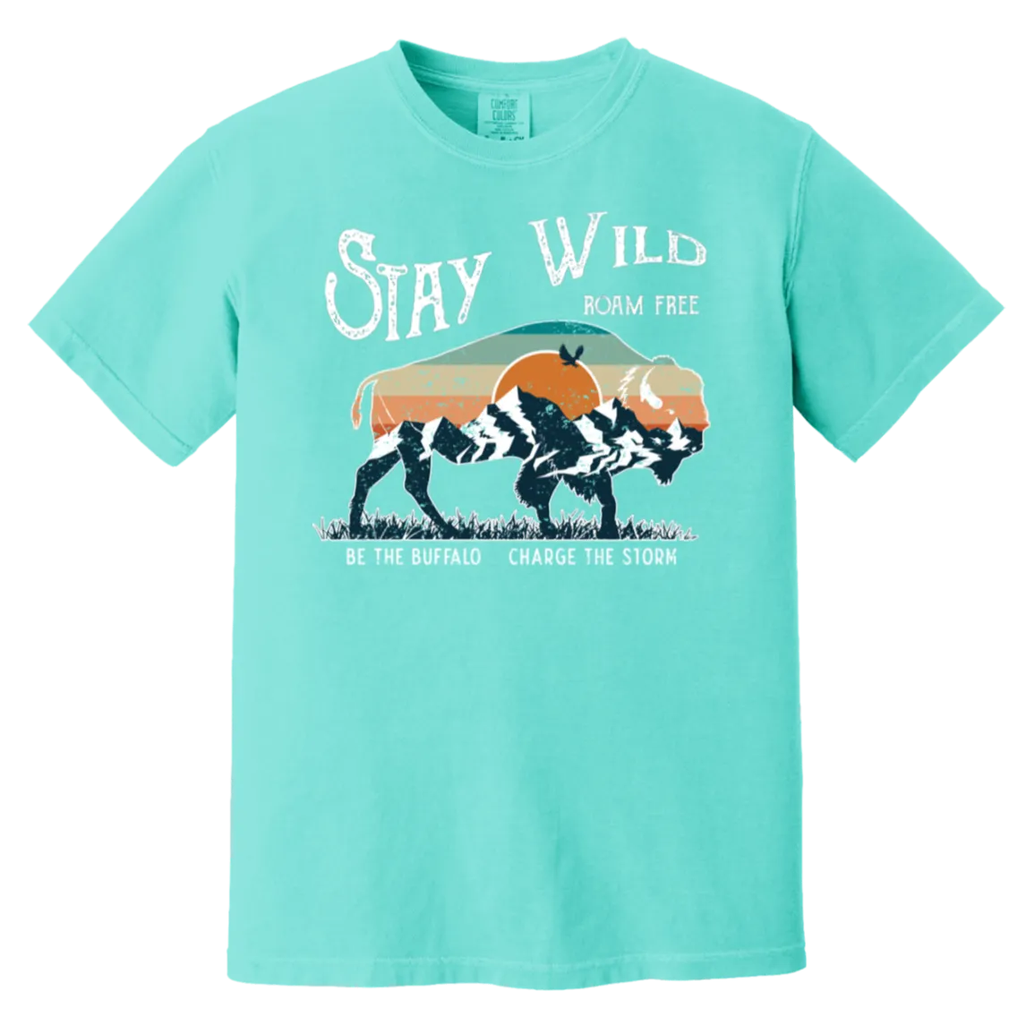Stay Wild Bison Comfort Colors Tee – Embrace Your Wild Side
