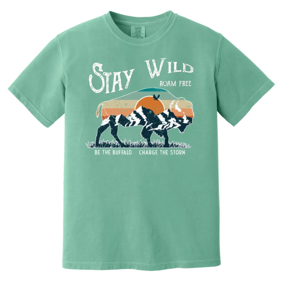 Stay Wild Bison Comfort Colors Tee – Embrace Your Wild Side