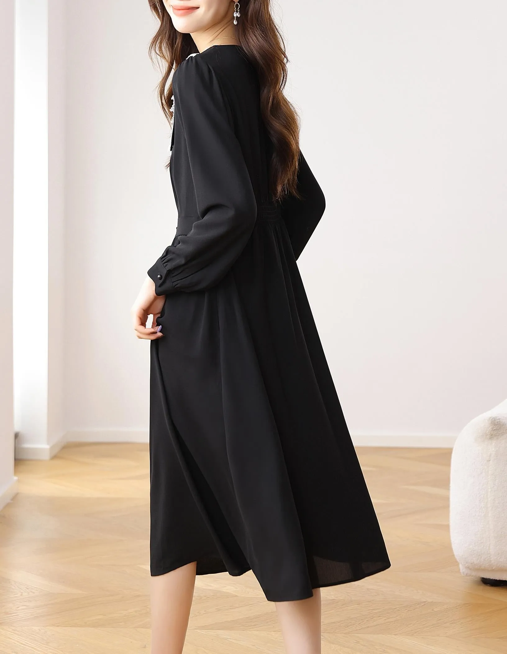 Stylish A-line Chiffon Dress for a Flattering Fit