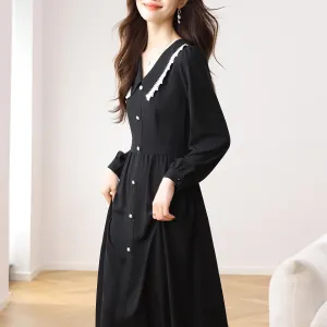 Stylish A-line Chiffon Dress for a Flattering Fit