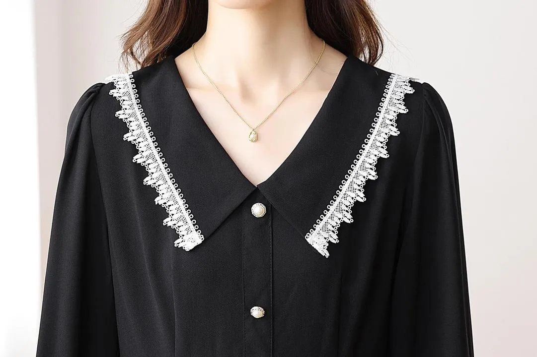 Stylish A-line Chiffon Dress for a Flattering Fit