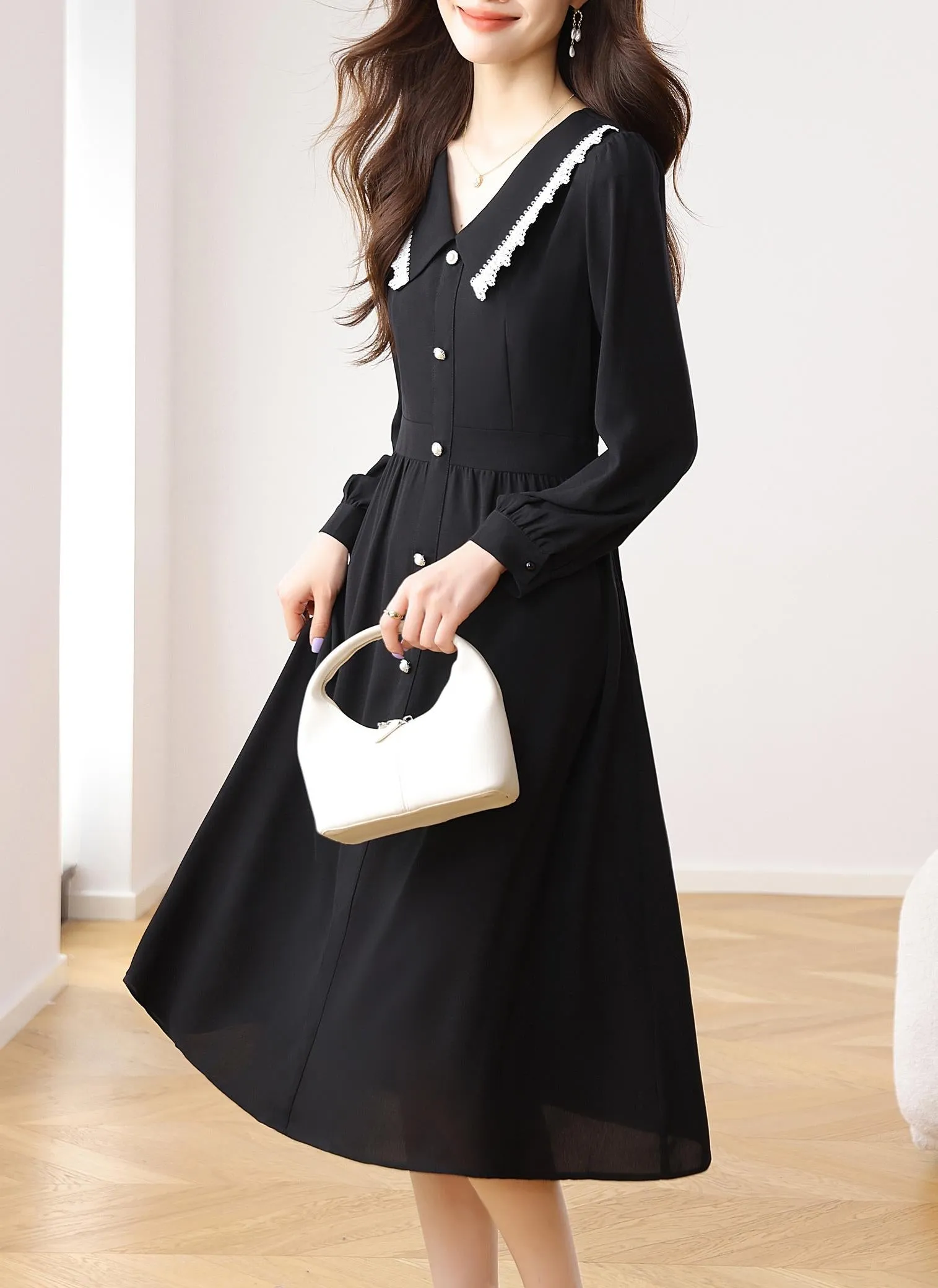Stylish A-line Chiffon Dress for a Flattering Fit