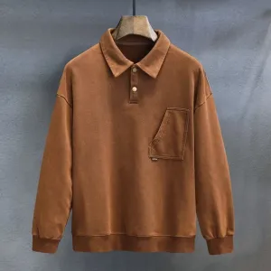 Stylish and comfortable men's long-sleeve polo shirt