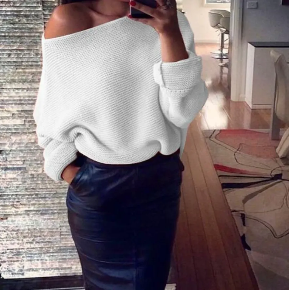Stylish off-the-shoulder Mirka sweater for women