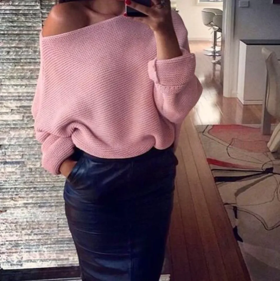 Stylish off-the-shoulder Mirka sweater for women