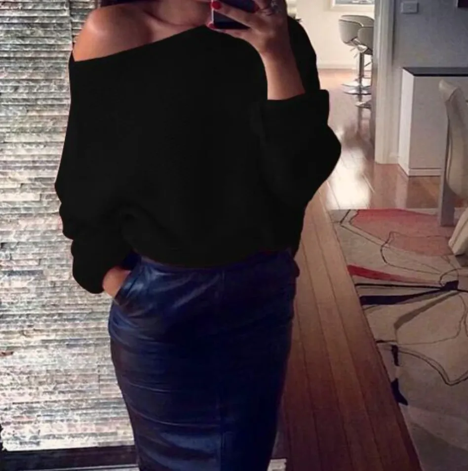 Stylish off-the-shoulder Mirka sweater for women