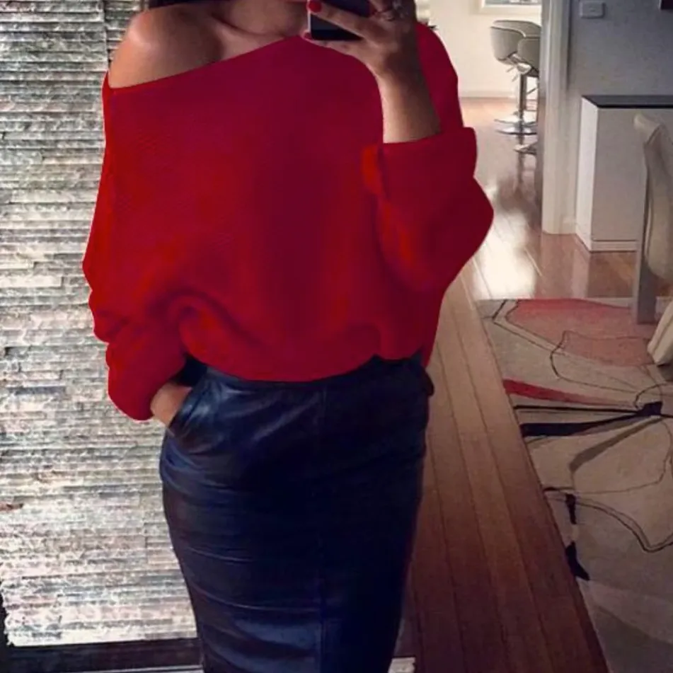 Stylish off-the-shoulder Mirka sweater for women