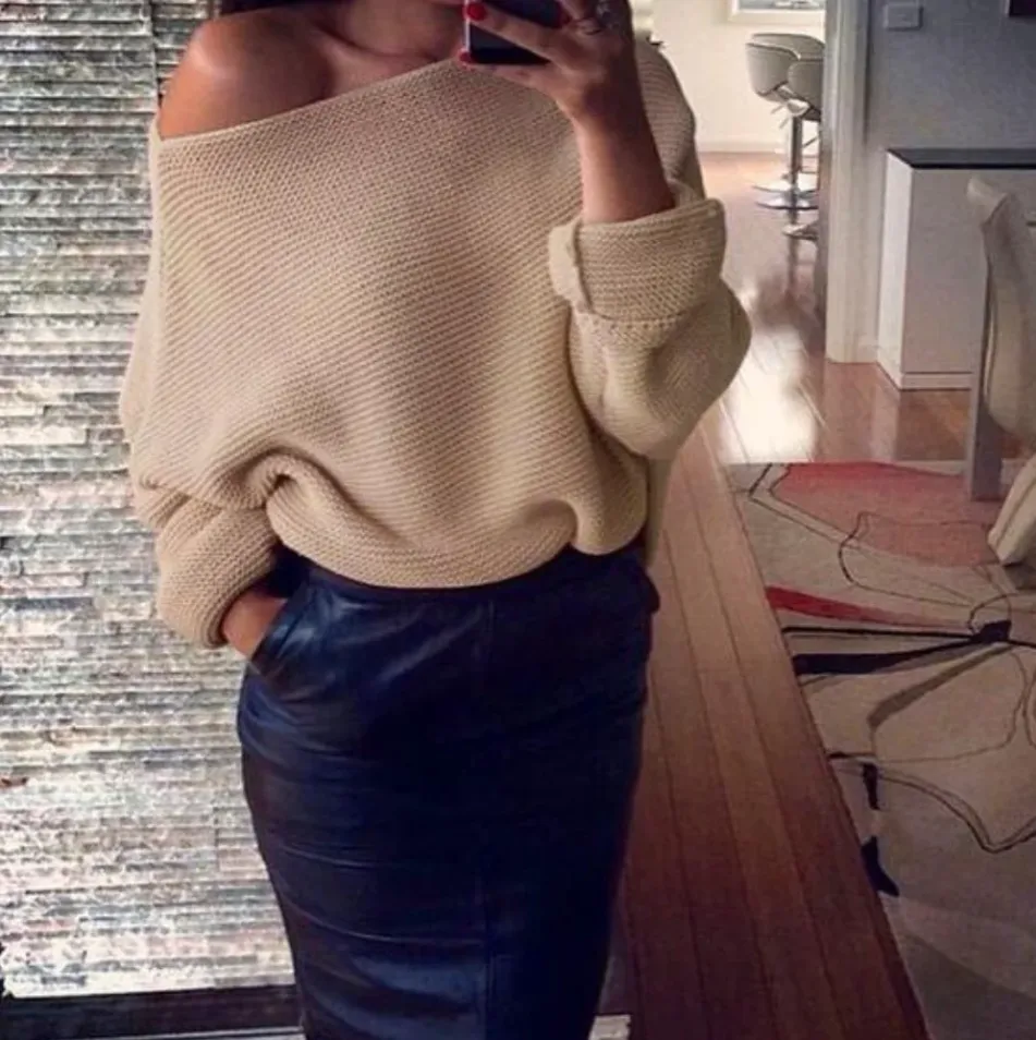 Stylish off-the-shoulder Mirka sweater for women