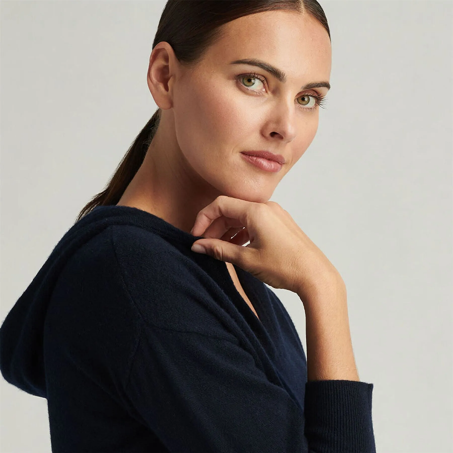 Summer Cashmere Hoodie Navy